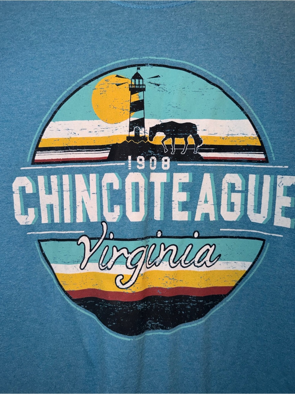 EUC Chincoteague Virginia Graphic Tee - Blue 2XL- J